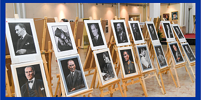 184 Atatürk portresi 75. Yıl Sanat Galerisi’nde sergileniyor 