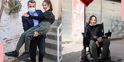 Başkan Kocaispir, 'serebral palsi' hastası Makbule Gülşah Canbolat'ı sevindirdi